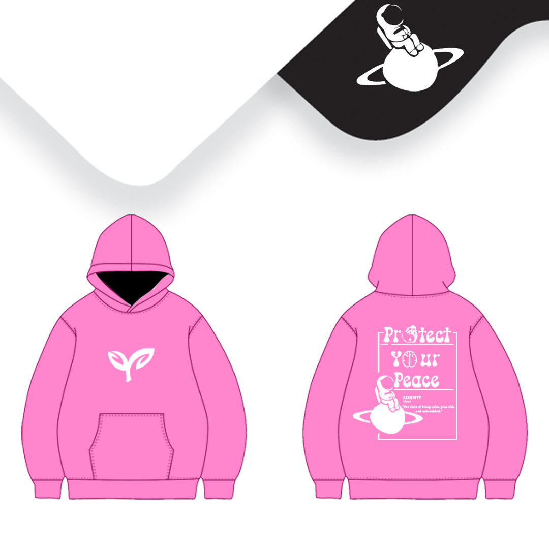 Pink & White Serenity Hoodie