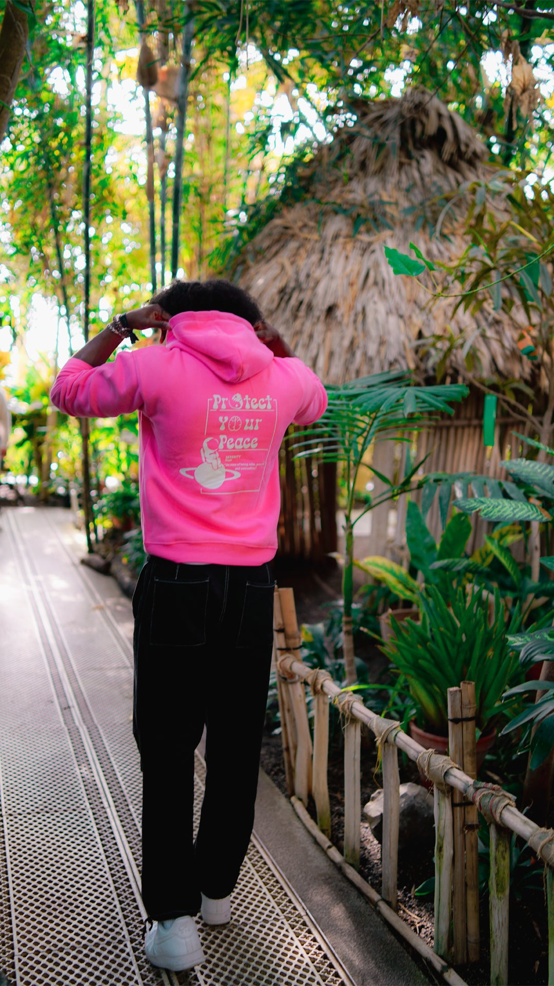 Pink & White Serenity Hoodie