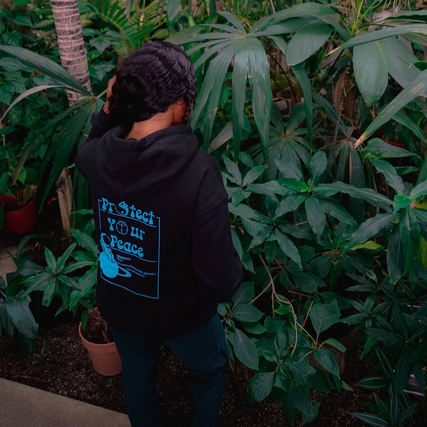 Black & Baby Blue Serenity Hoodie