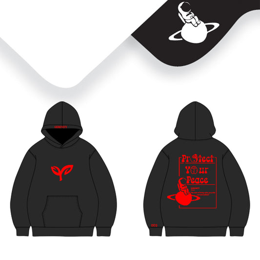 Black & Red Serenity Hoodie