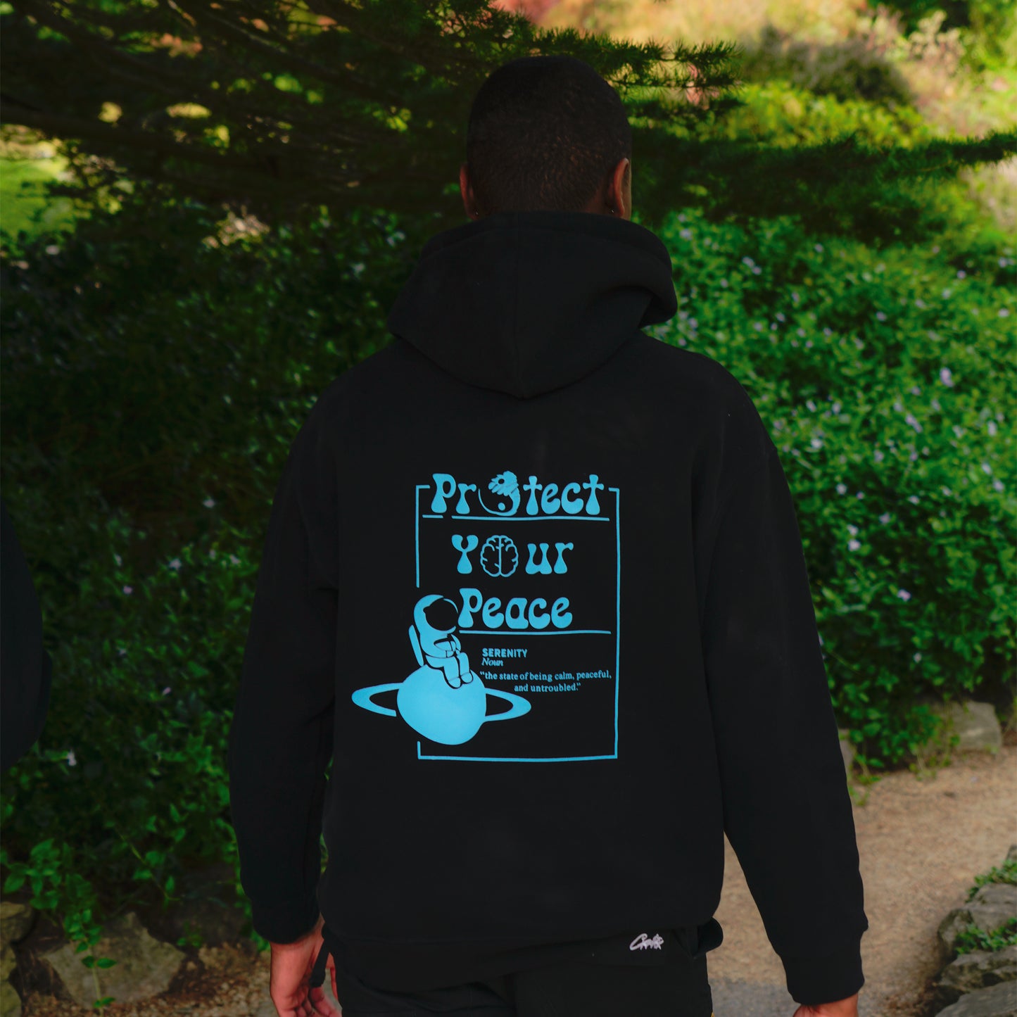 Black & Baby Blue Serenity Hoodie