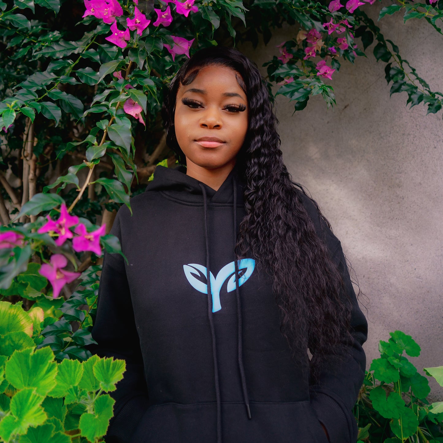 Black & Baby Blue Serenity Hoodie