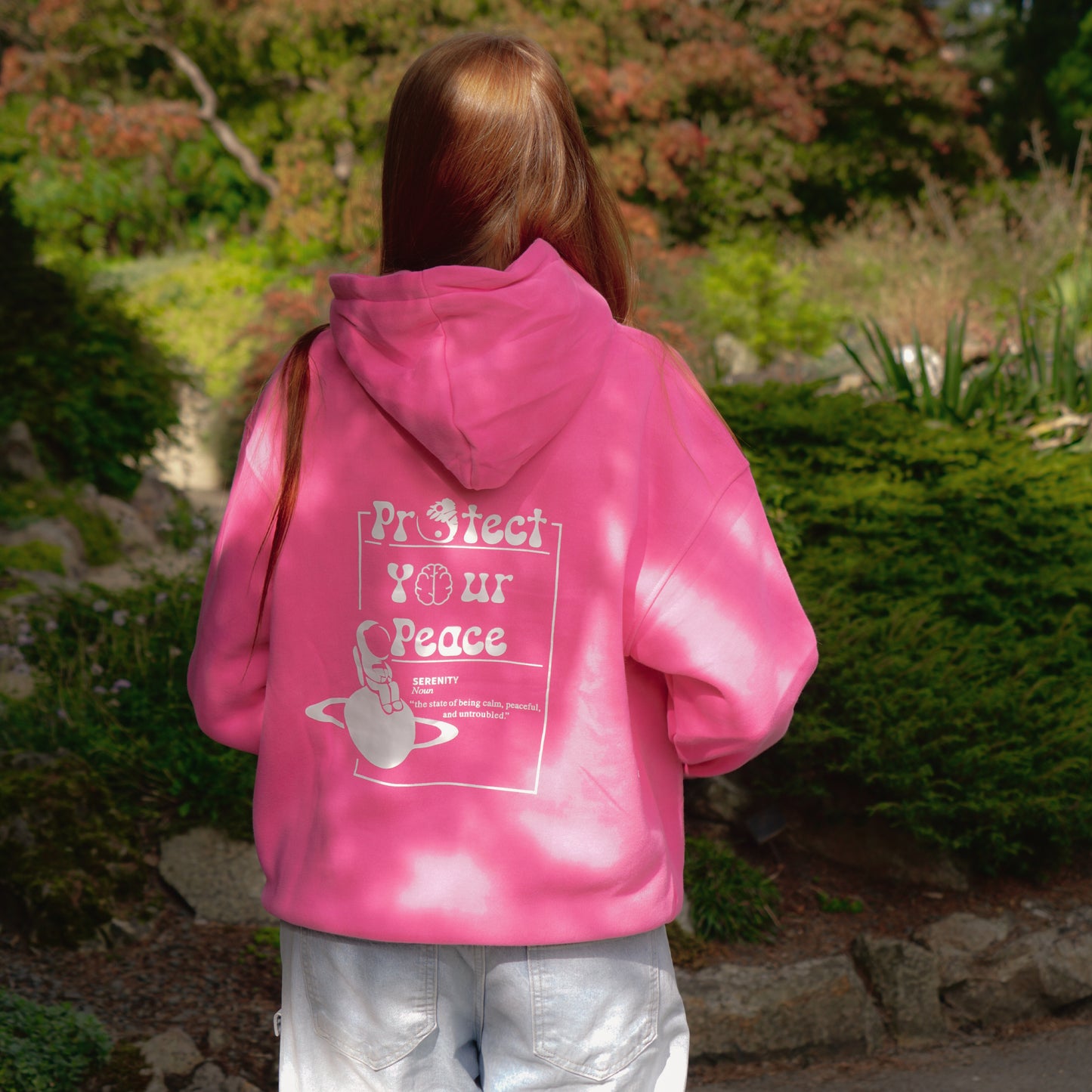 Pink & White Serenity Hoodie