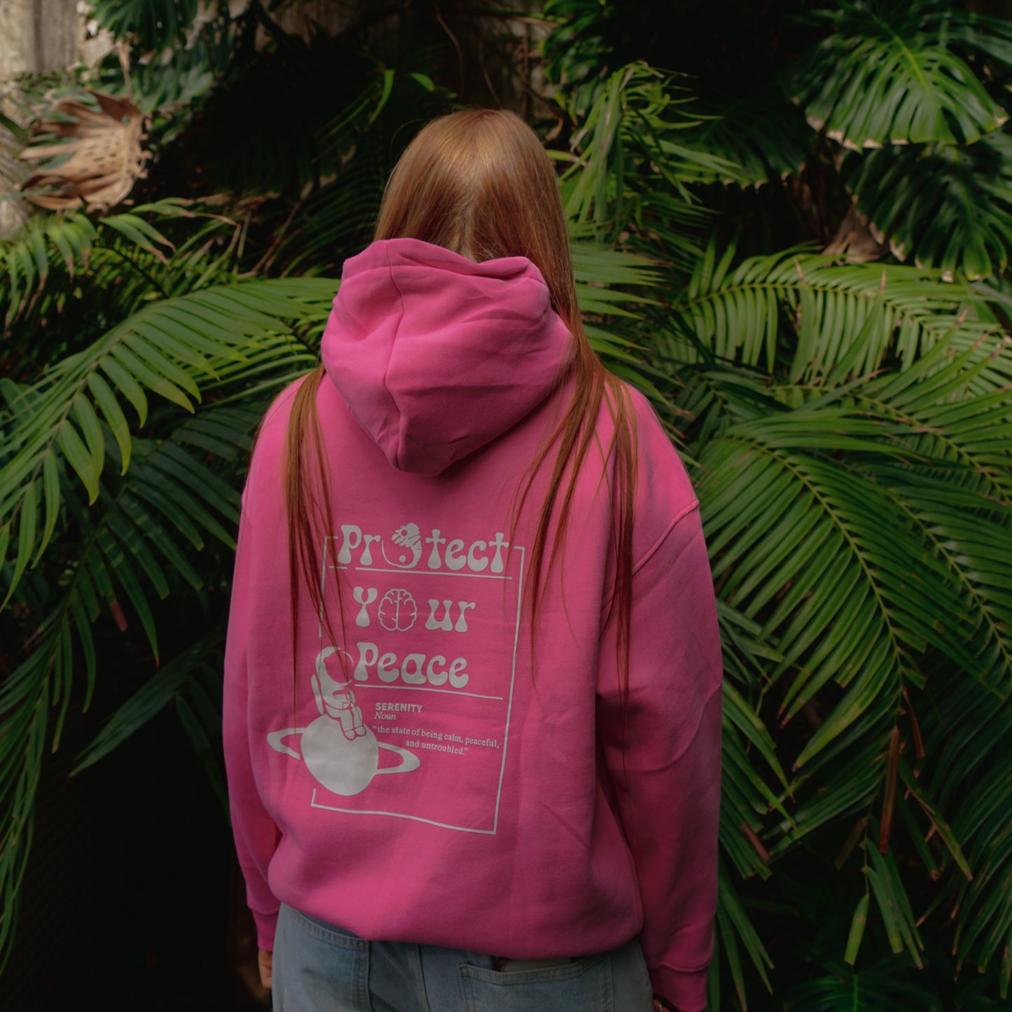 Pink & White Serenity Hoodie